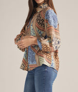Chloe Patchwork Print Blouse