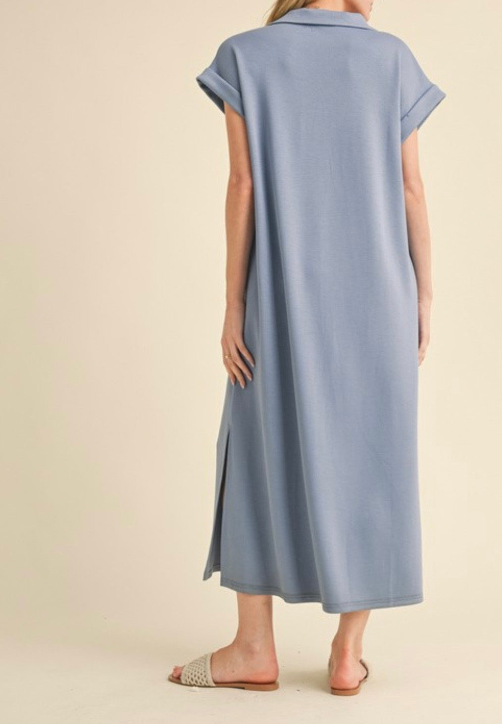 Braidey Light Blue Midi Dress