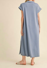 Braidey Light Blue Midi Dress