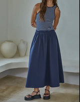 Kaelyn Striped Midi Dress