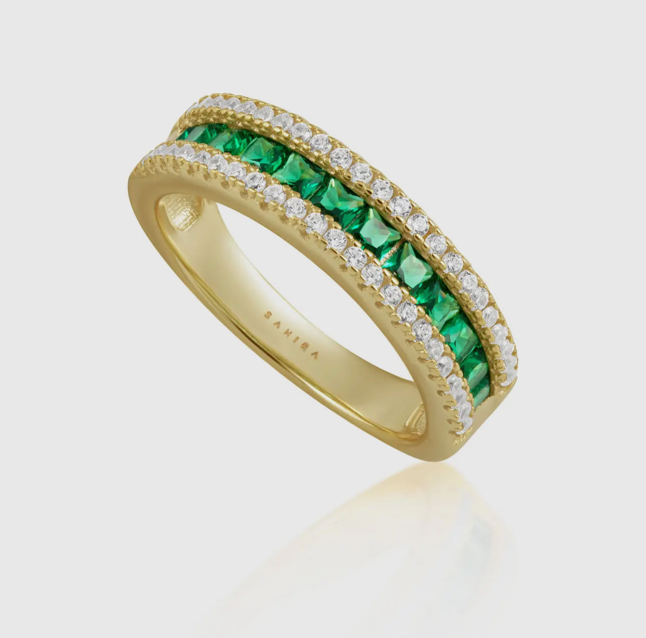 Sahira Lauren Emerald Band Ring