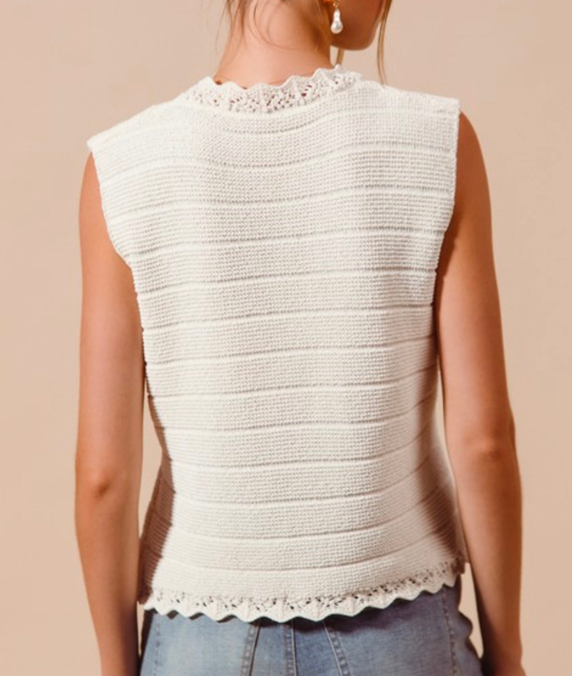 Beau Button Sweater Vest