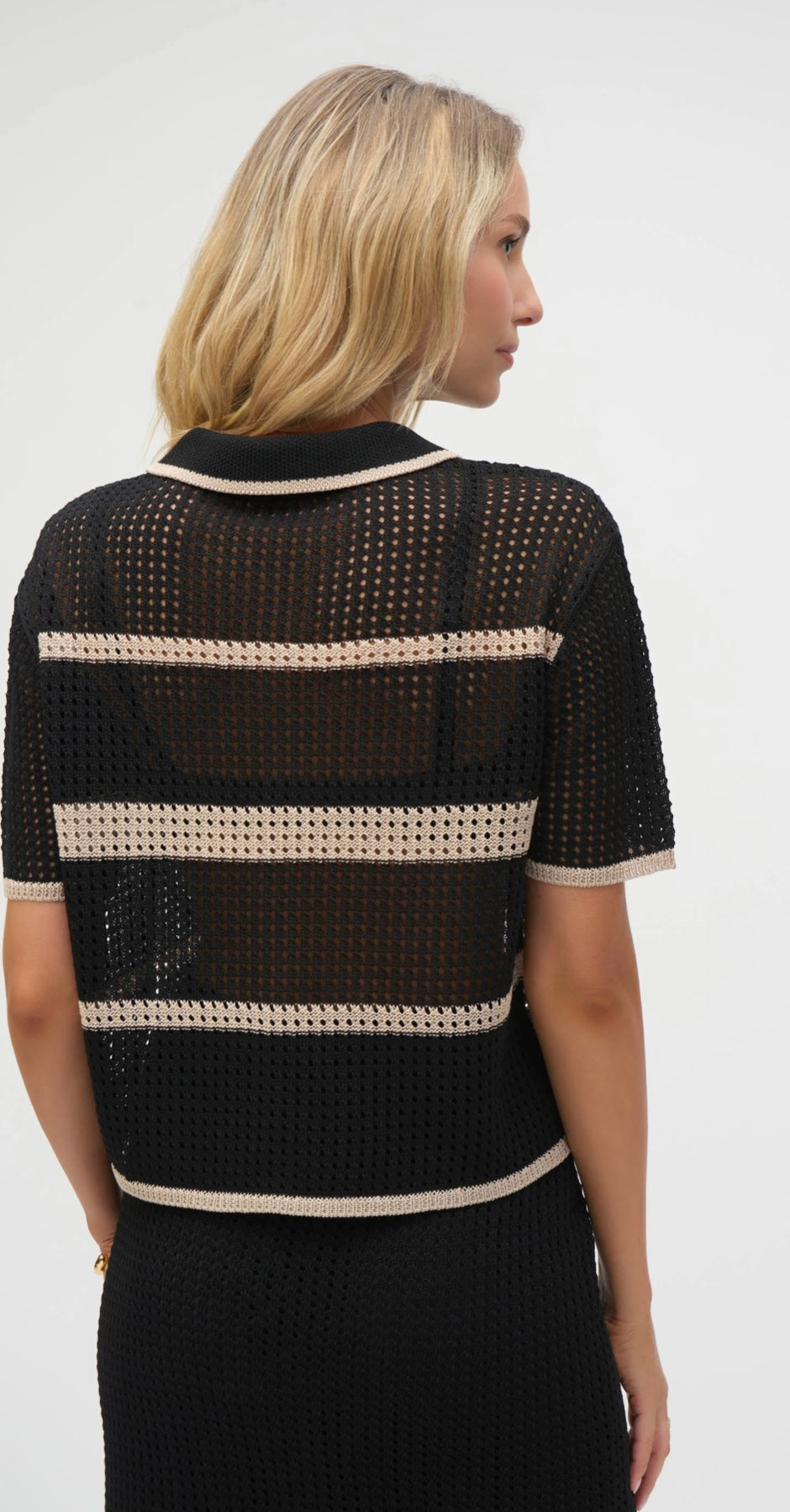 JR Sweater Knit Open Stitch Top