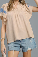 Dalton Flutter Sleeve Top