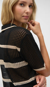 JR Sweater Knit Open Stitch Top