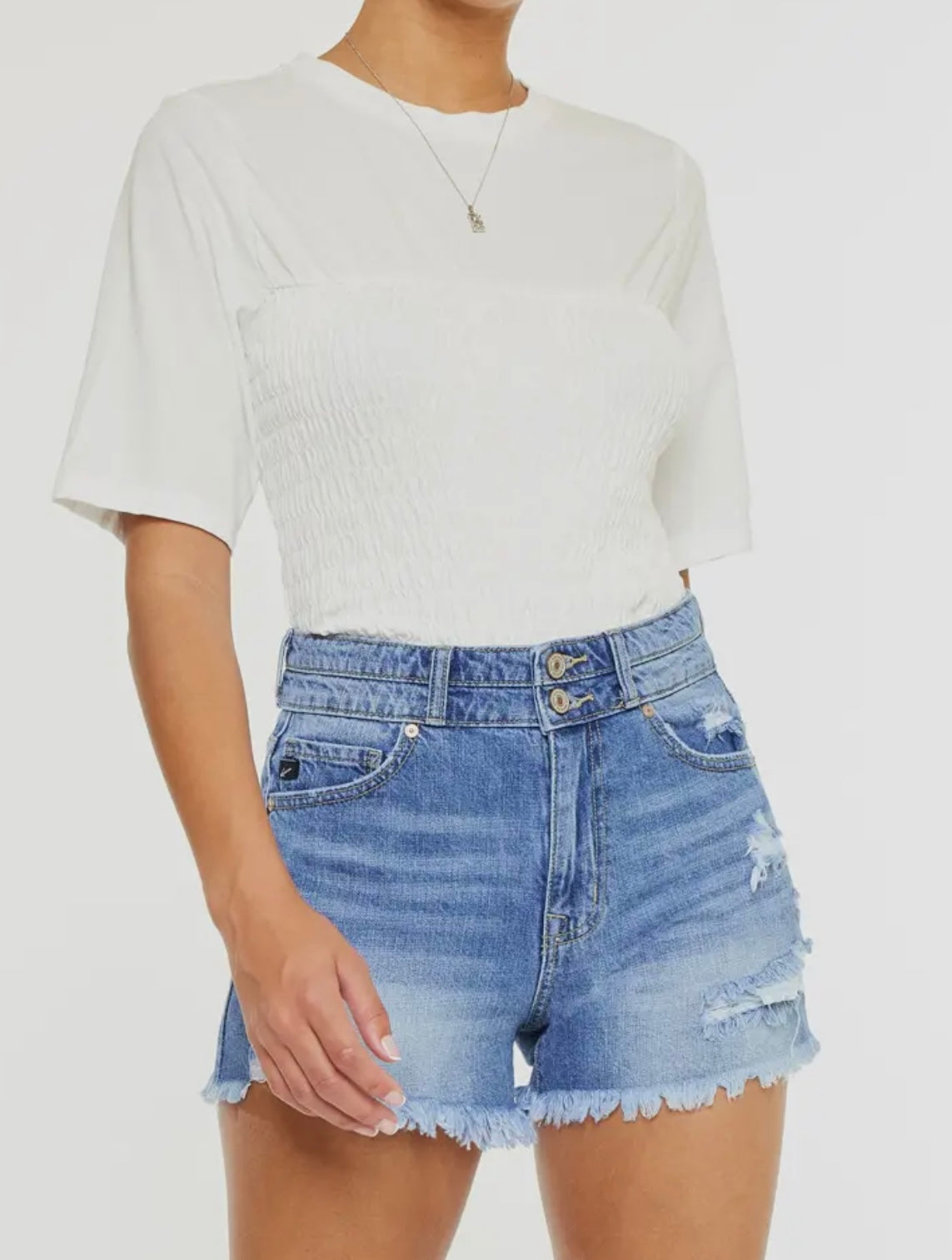 Kancan Heidi High Rise Mom Shorts