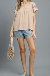 Dalton Flutter Sleeve Top