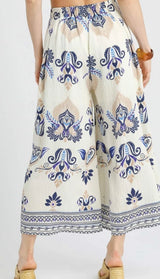 Blake Navy Print Wide Leg Pant
