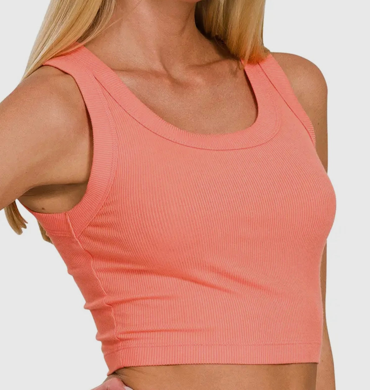 Suzi Scoop Neck Crop Tank