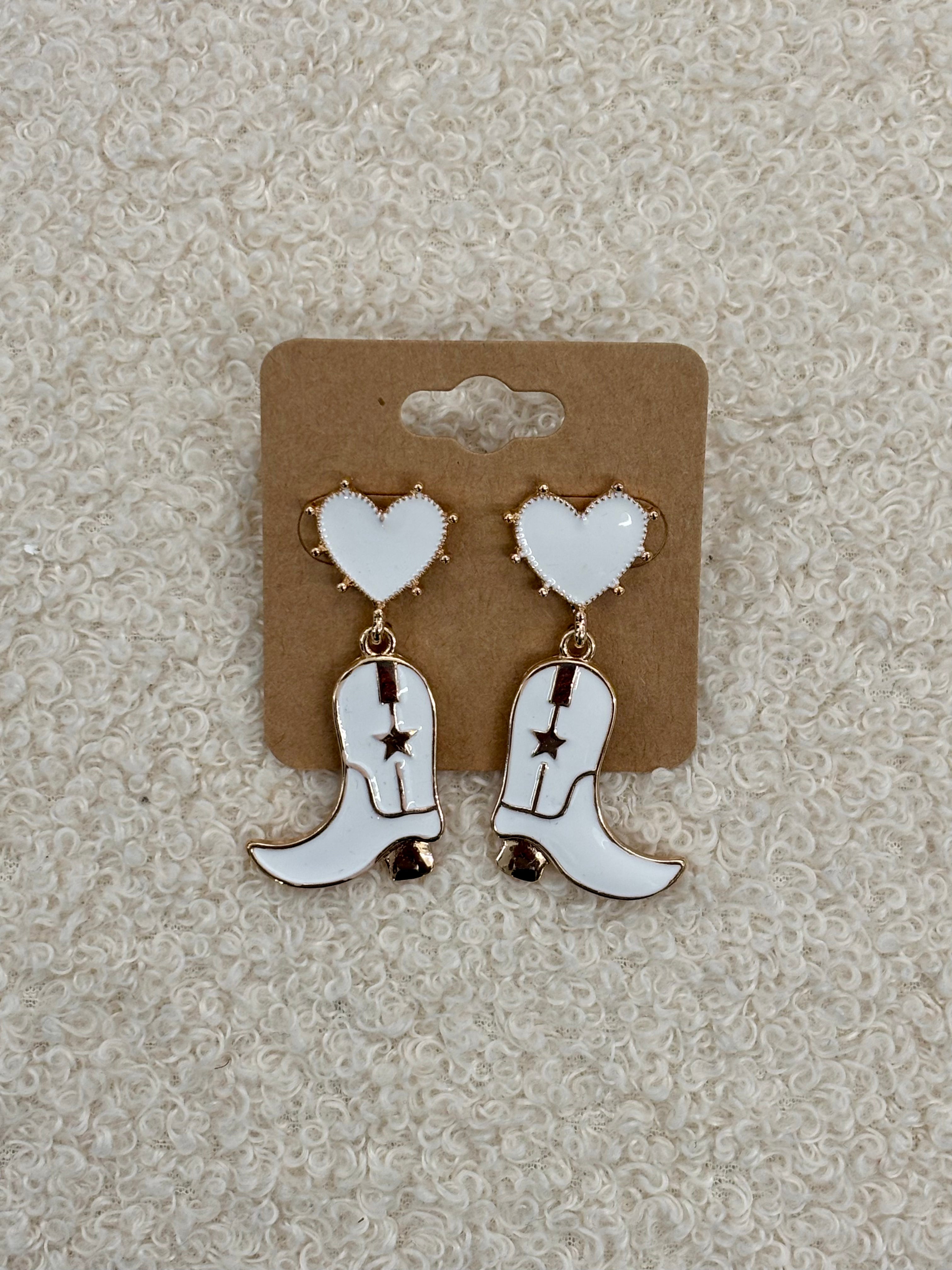 Giddy Up Cowgirl Boot Dangle Earrings