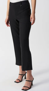 JR Lux Black Twill Straight Pull-On Pants