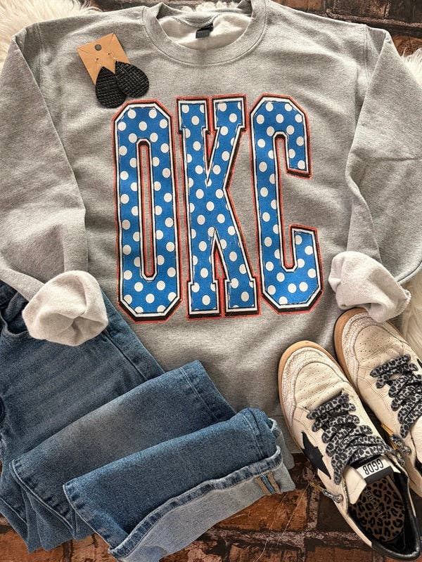 OKC Thunder Polka Dot Sweatshirt