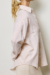 Ottie Oversized Gingham Button Down Shirt
