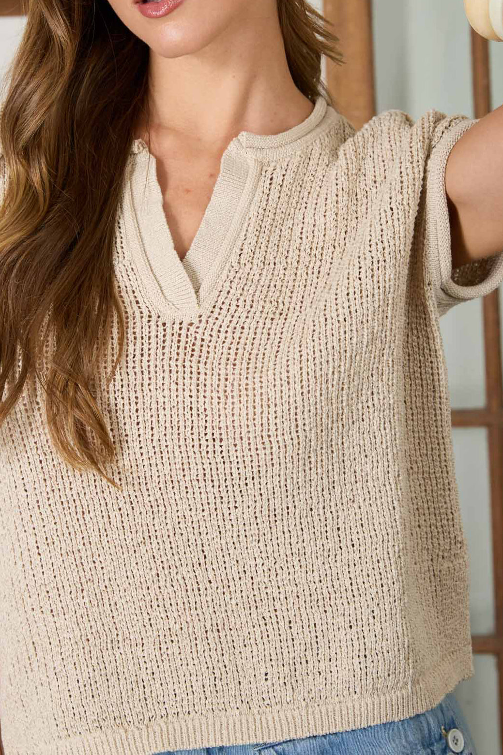 Sienna Short Sleeve Knit Top