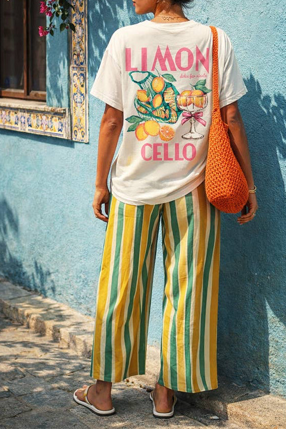 Limoncello Front and Back Print T-Shirt
