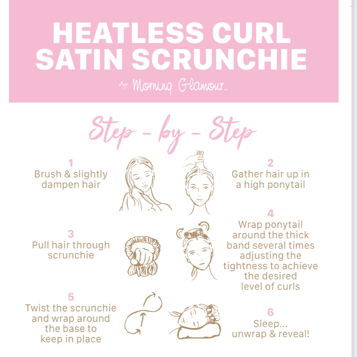 Satin Heatless Curl Scrunchie Hair Accessory