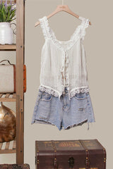 Lacey Sleeveless Knit Vest