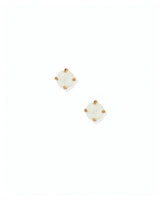 Screwback Stud Earrings - Venus Opal White
