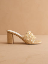 The Holland | Natural Pearl Raffia Mule