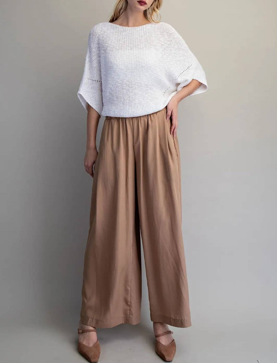 Toffee Brown Wide Leg Pant