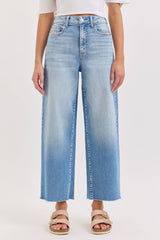 Kendall Crop Wide Leg with Raw Hem
