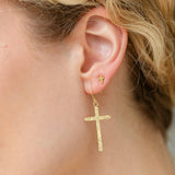 Gold Small Cross Studs