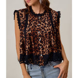 Lizzie Leopard Sleeveless Blouse