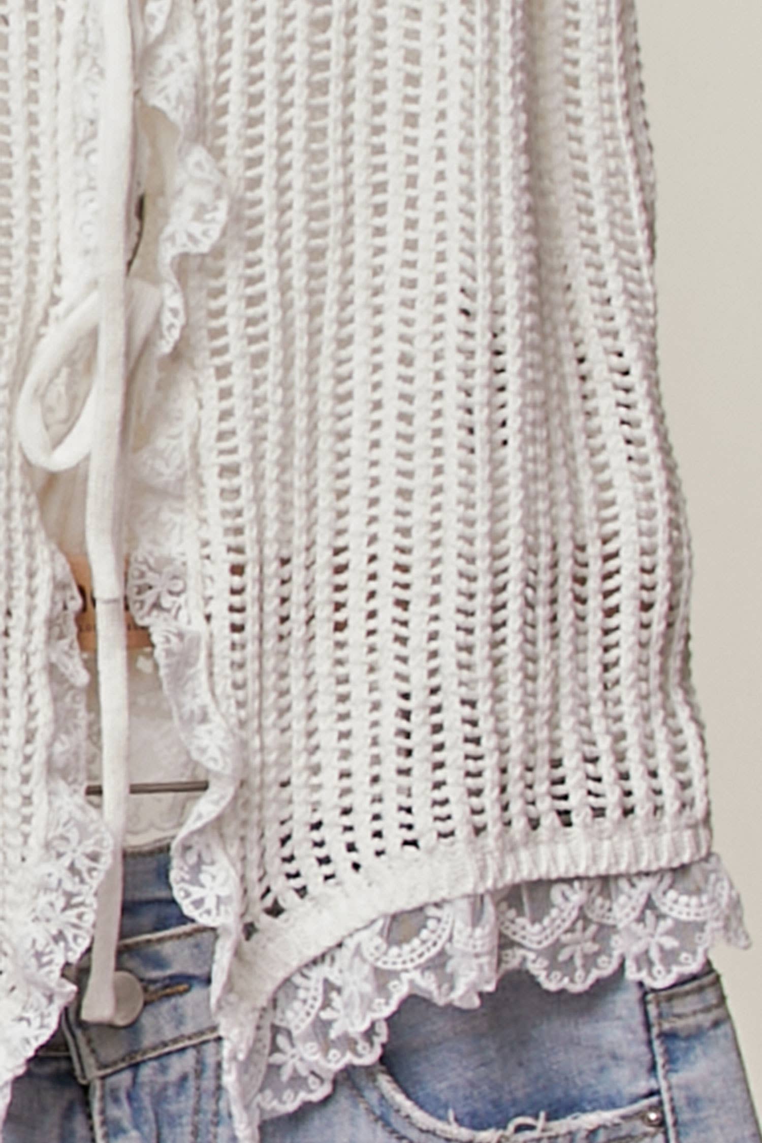 Lacey Sleeveless Knit Vest