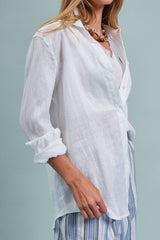 Lily Linen Long Sleeve Button-Down Shirt