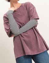 Micky Mineral Wash Oversized Crew Neck T-Shirts