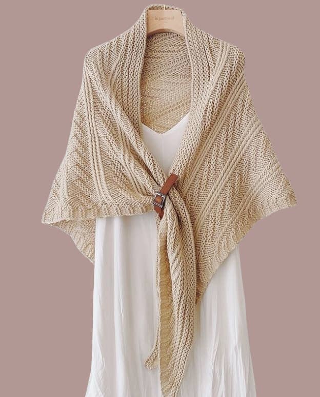 Andy Handcrafted Buckle Triangular Shawl