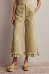 Lottie Wide Leg Ruffle Bottom Pant
