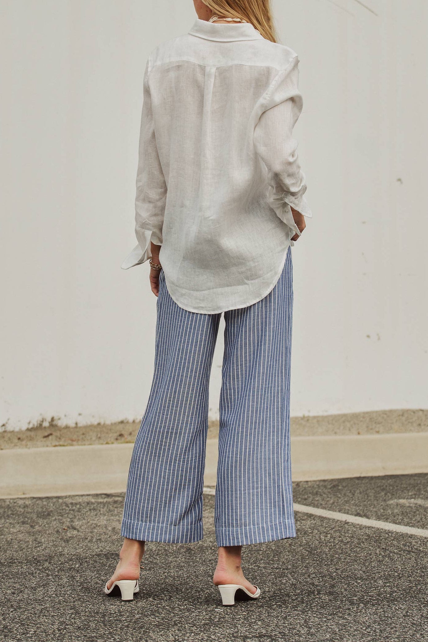 Lily Linen Long Sleeve Button-Down Shirt