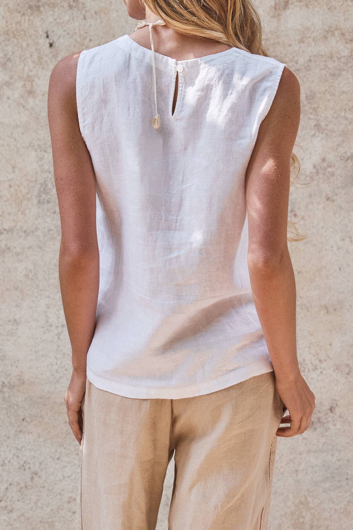 Molly Linen Sleeveless Top