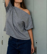 Sara Off Shoulder Boxy Sweater Top