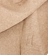 Ollie Cashmere-Blend Knit Triangle Shawl with Cross-Front Design