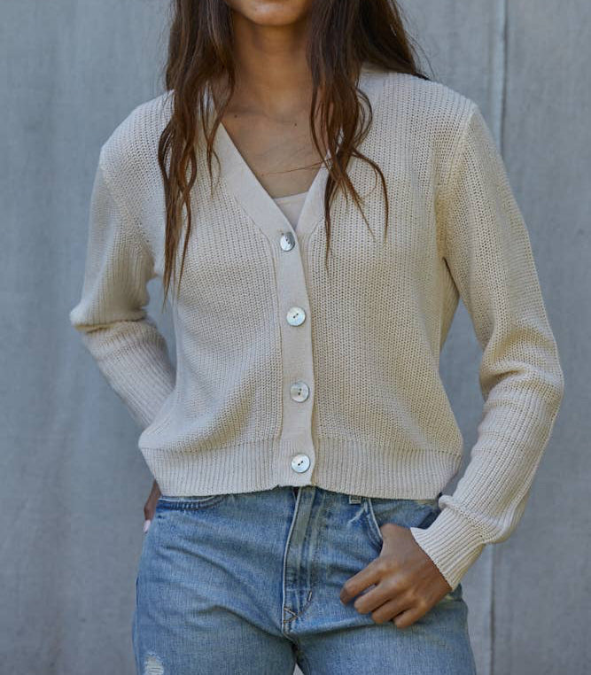 Beau V Neck Ling Sleeve Cardigan