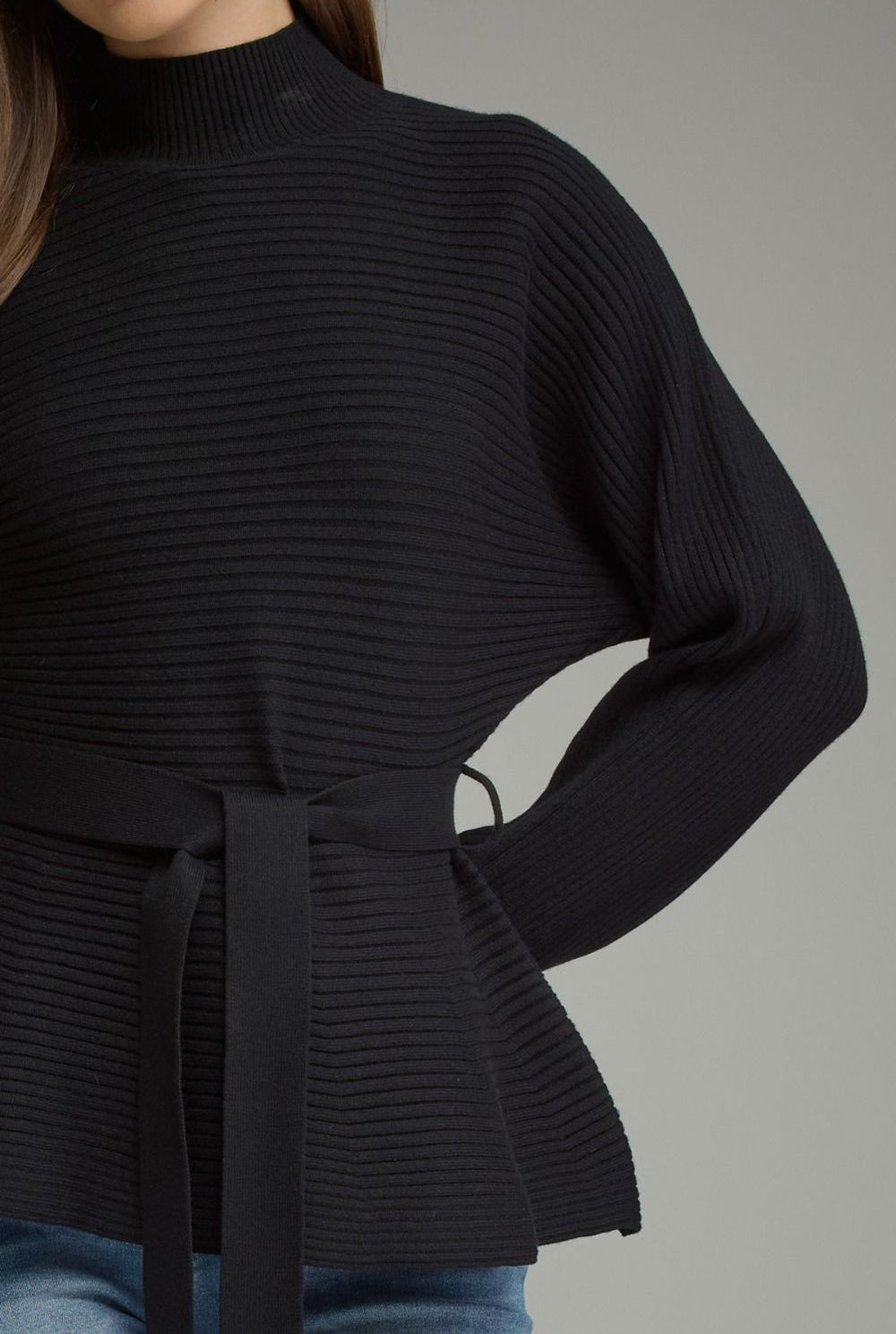 Ester Mock Neck Sweater Top
