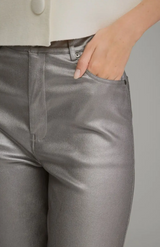Steel Metallic Grey Wide Leg Pant